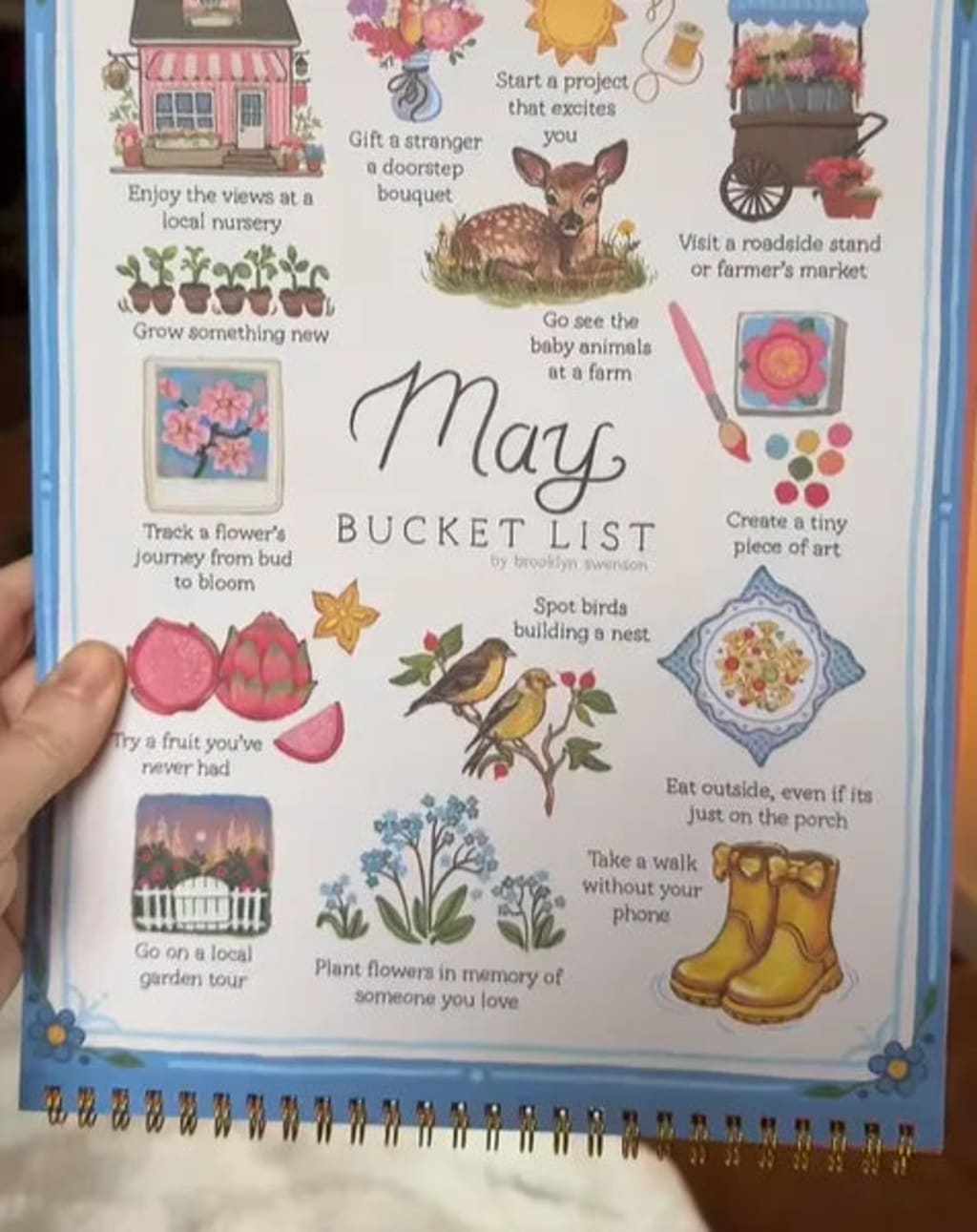 2026 Bucket List Spiral Calendar