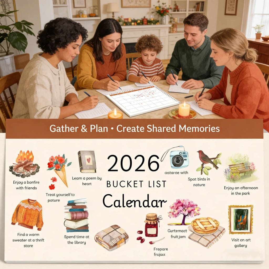 2026 Bucket List Spiral Calendar